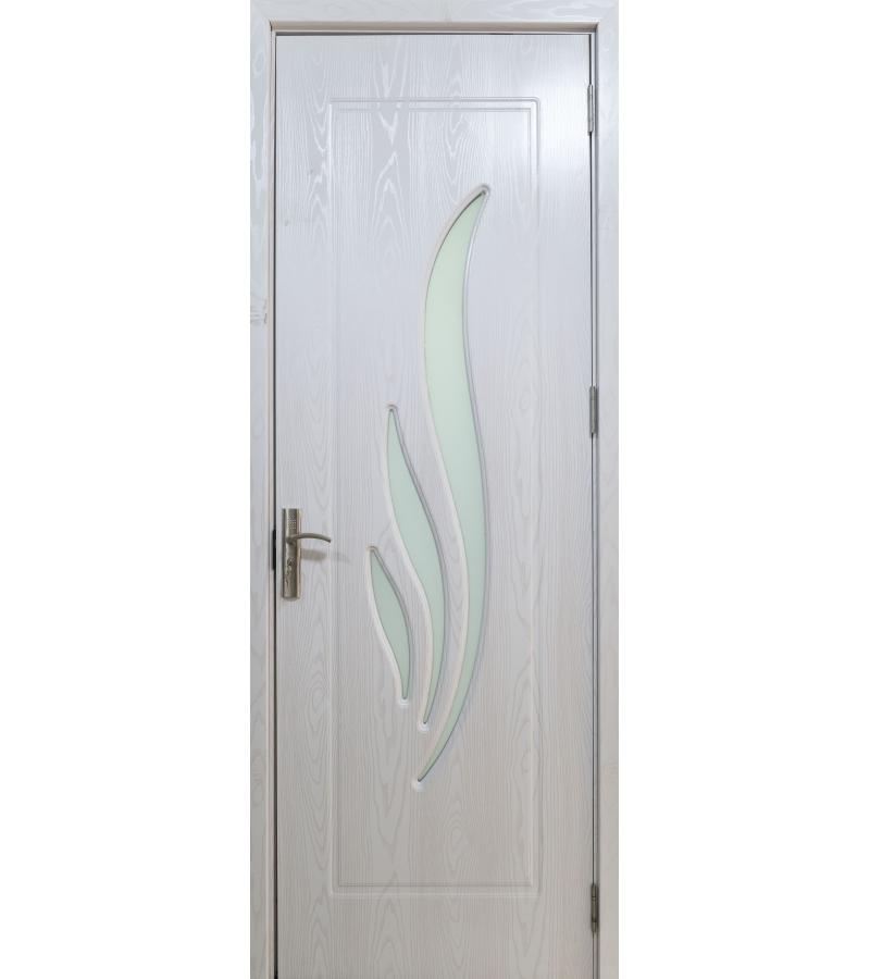 door with glass  KM-708 Size  215*70*4 color  Pearl White (AKC-021)