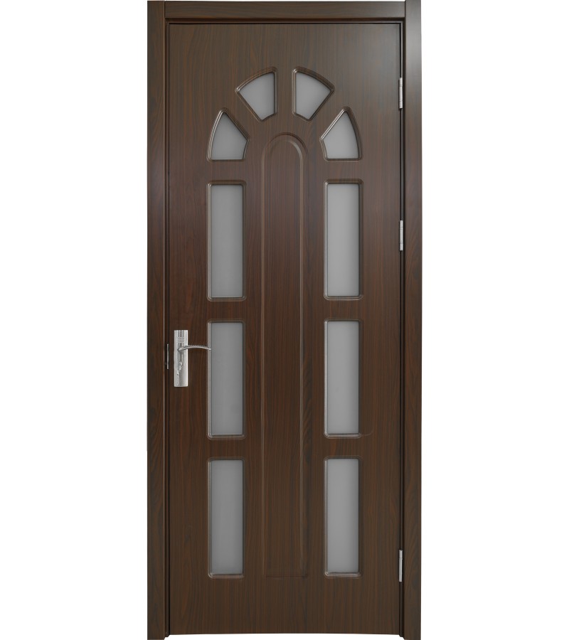 კარი მინით  KM-709 ზომა  215*80*4 ფერი  Walnut (7-5)