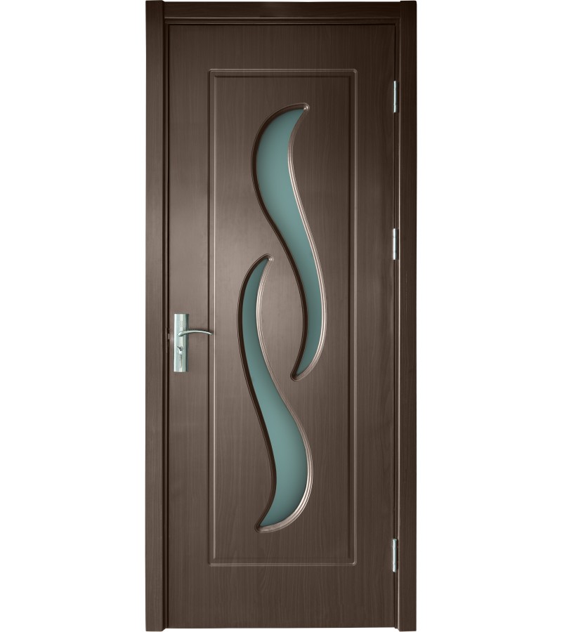 კარი მინით  NEW-01 ზომა  215*80*4 ფერი  Oak (1-3)