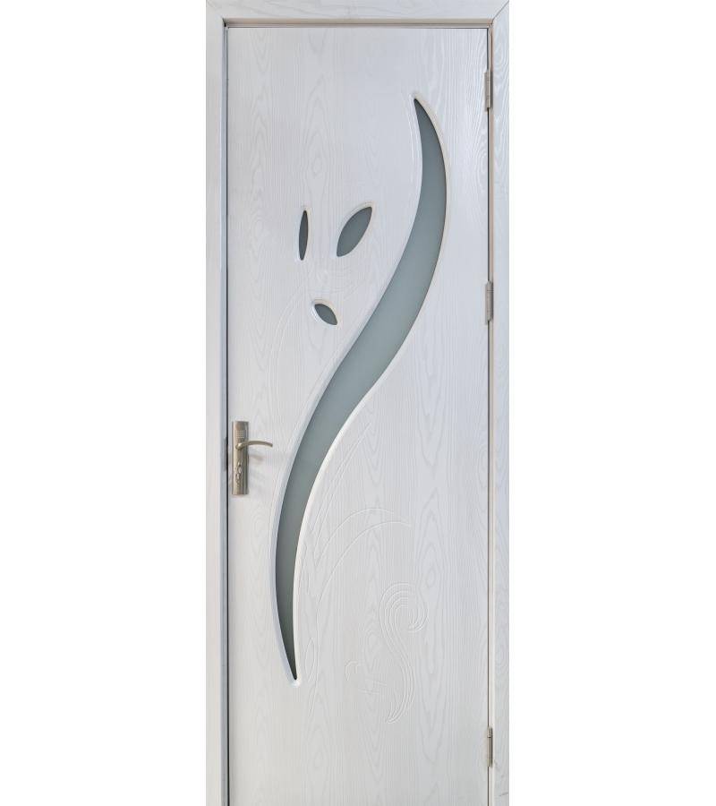 door with glass  NEW-02 Size  215*80*4 color Pearl White (AKC-021)