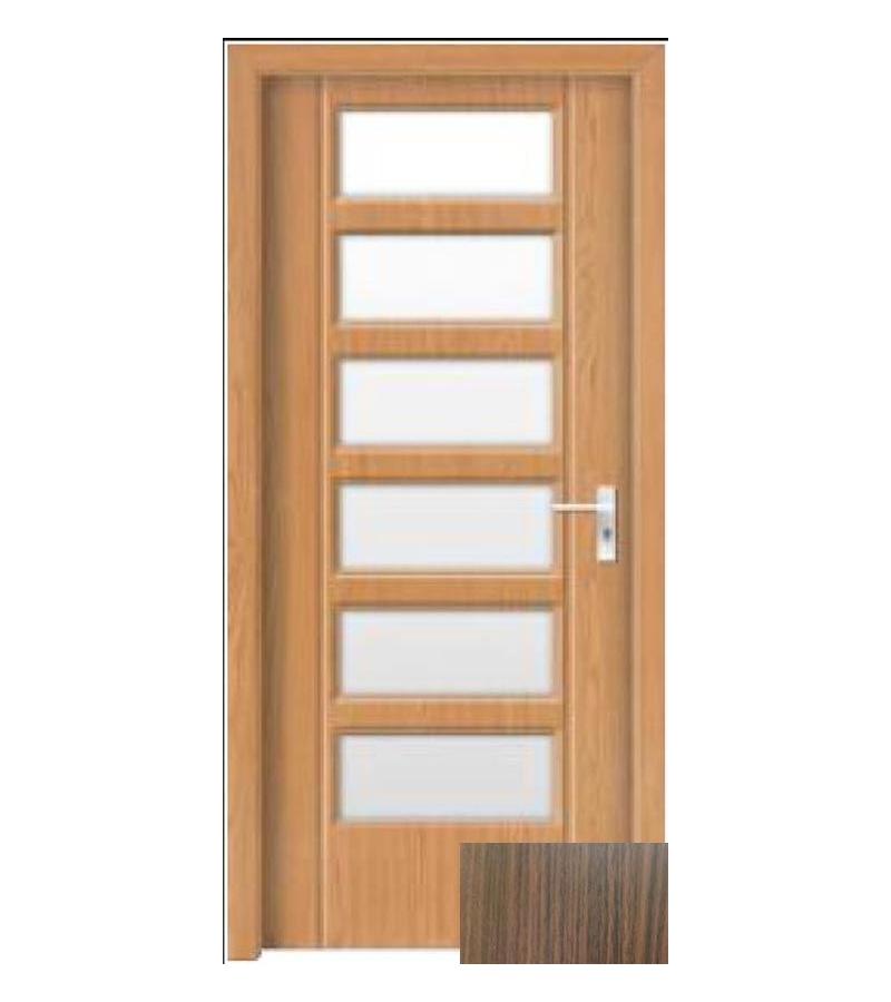 door with glass  OP-106 Size  215*80*4 color  Walnut (7-5)