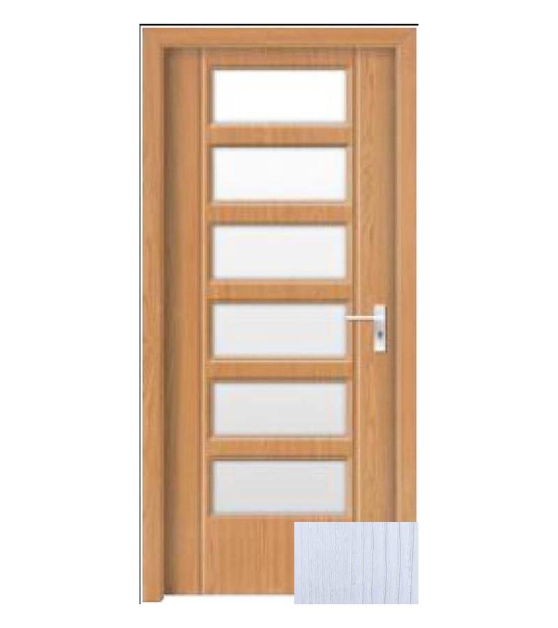 door with glass  OP-106 Size  215*80*4 color  Pearl White  (AKC-021)