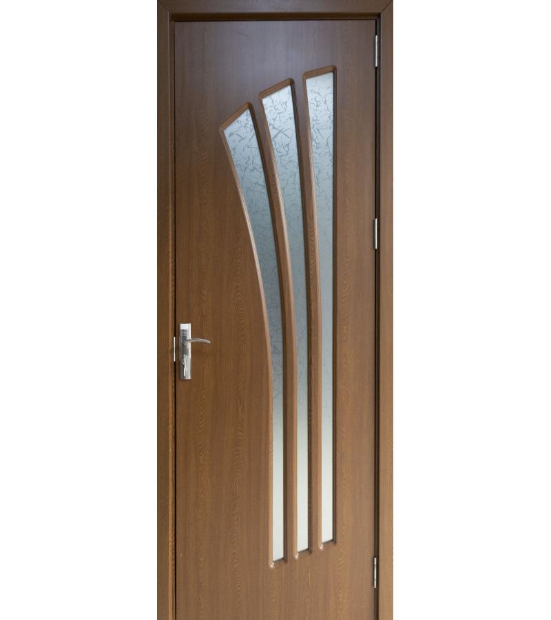 door with glass  KM-700 Size  215*75*4 color  OAK  (1-3)