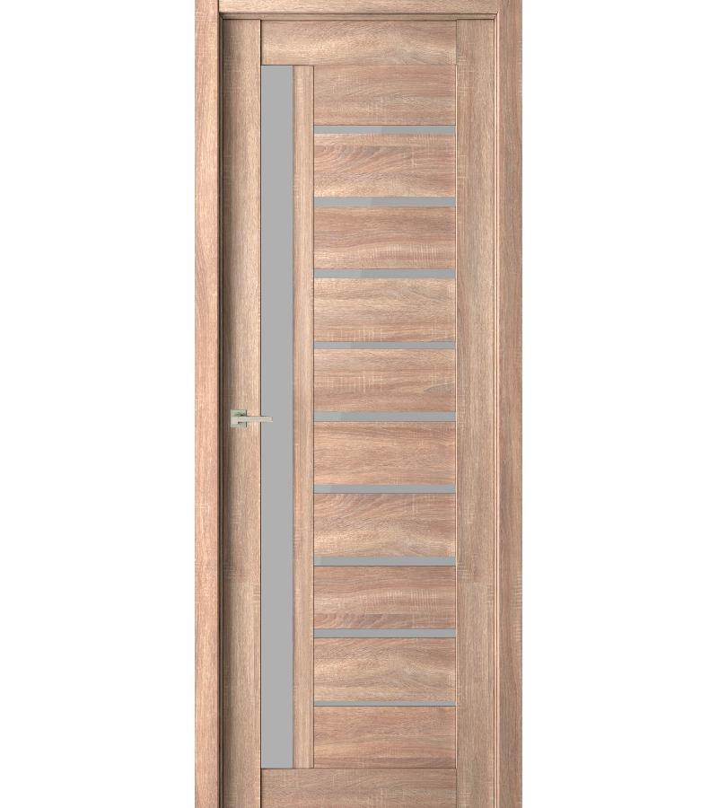 door with glass ЭКО 37 Size 215*80  ფ. Сатинат Трюфель