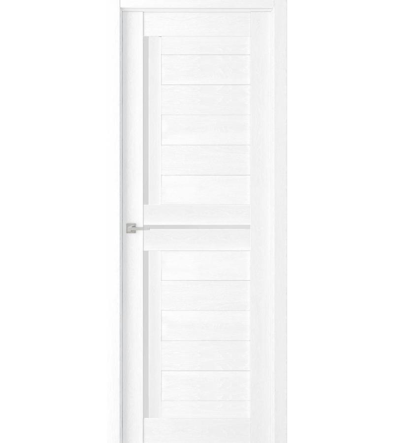 door with glass ЭКО 3M Size 215*80 ფ. Сатинат Snow Soft