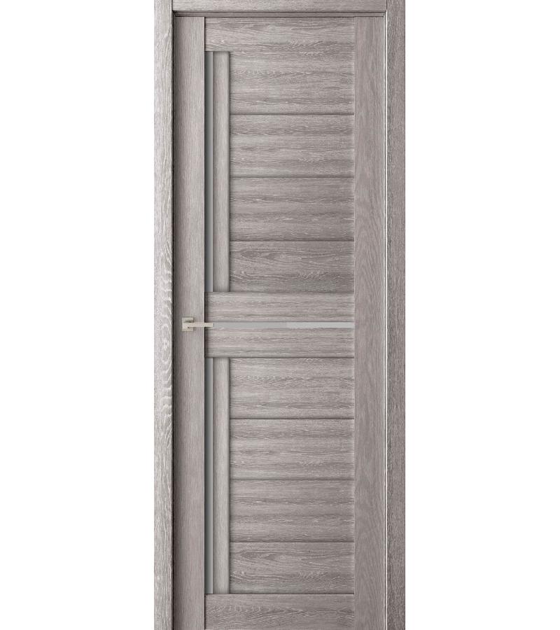 door with glass ЭКО 3M Size 215*80 ფ. Сатинат дуб филадельфия грей