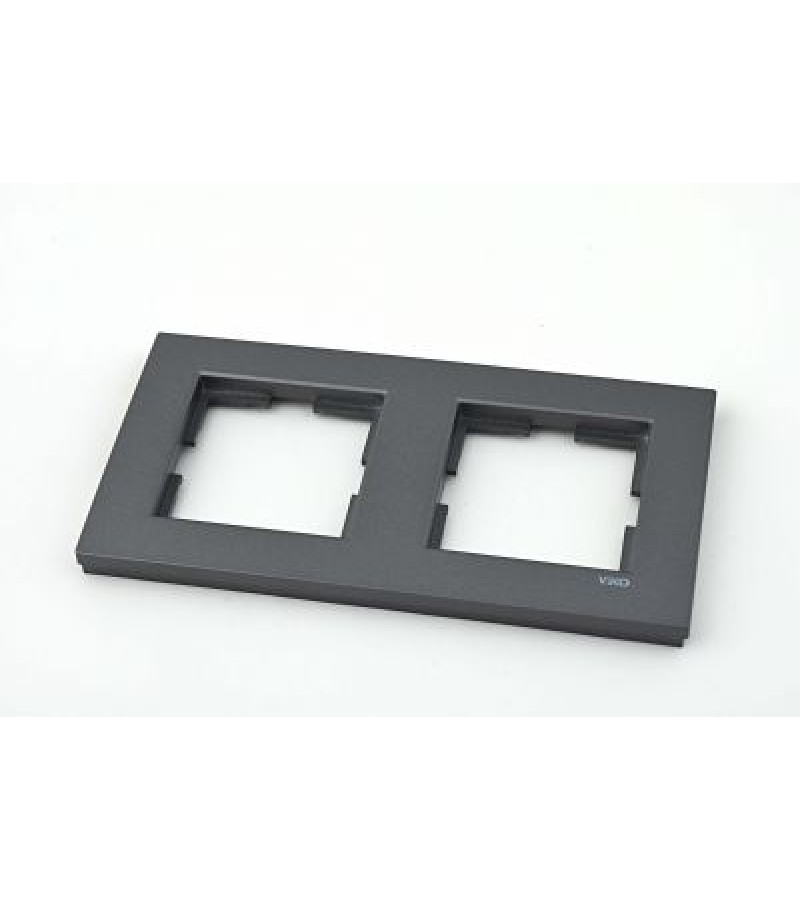 ჩამრთველ-როზეტის კანტი VIKO Novella Fume 2-ნი ვერტიკალური