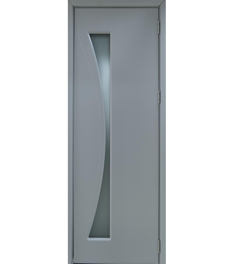 дверь со стеклом  KM-706 Размер  215*80*4 цвет  Light grey (1216)