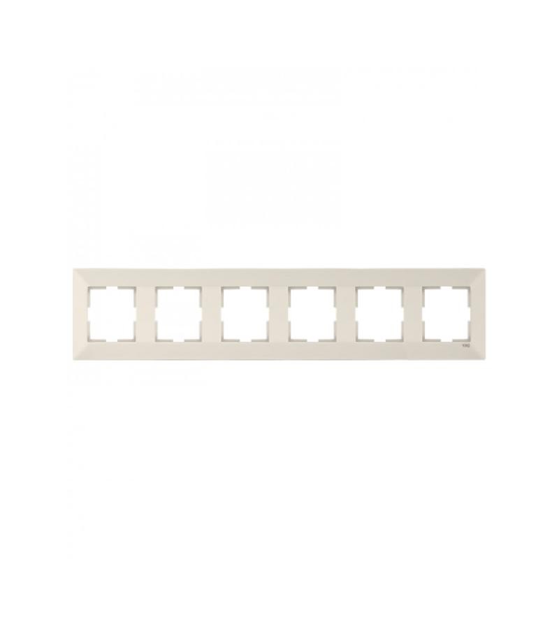 ჩამრთველ-როზეტის კანტი VIKO MERIDIAN 6-ნი  კრემი