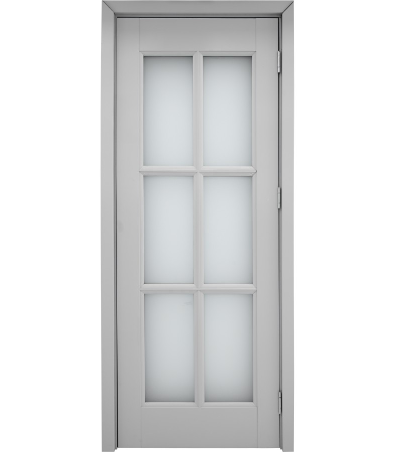 კარი მინით  KMC-041  ზომა  215*80*4 ფერი  Light Grey (1216)