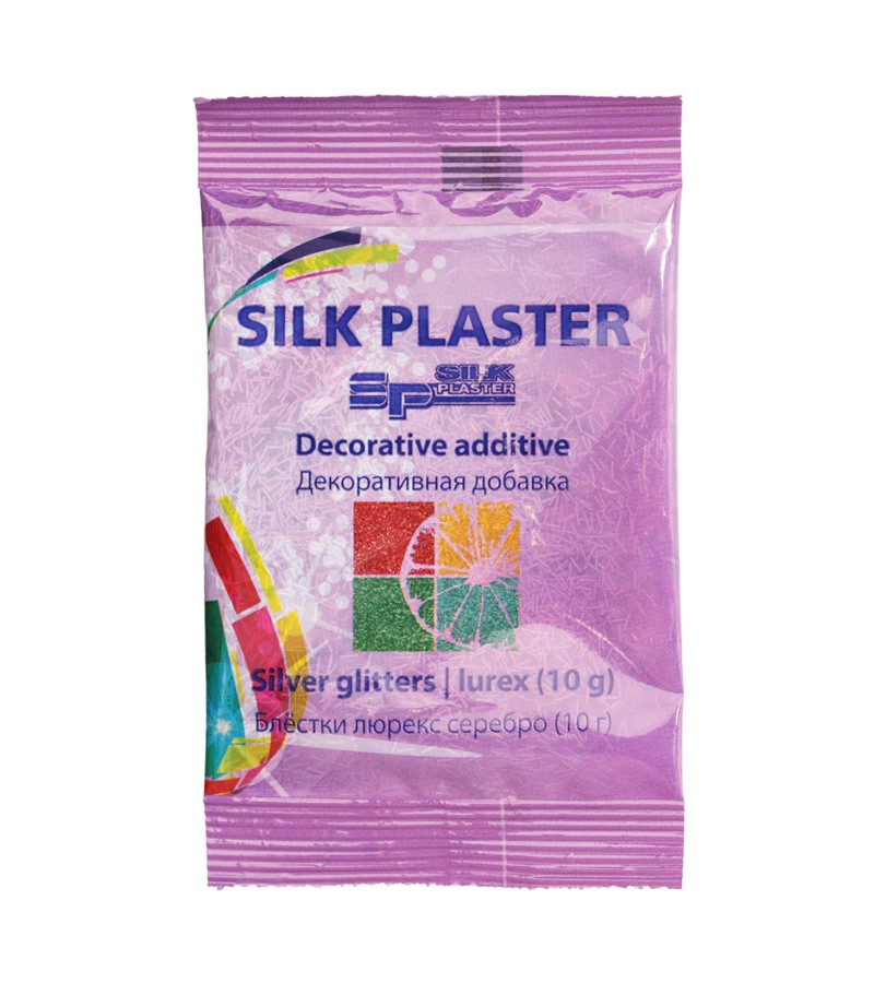 პიგმენტი თხევადი შპალიერისთვის (ჩხირები) 10გრ  SILVER  მწარ.  Silk Plaster