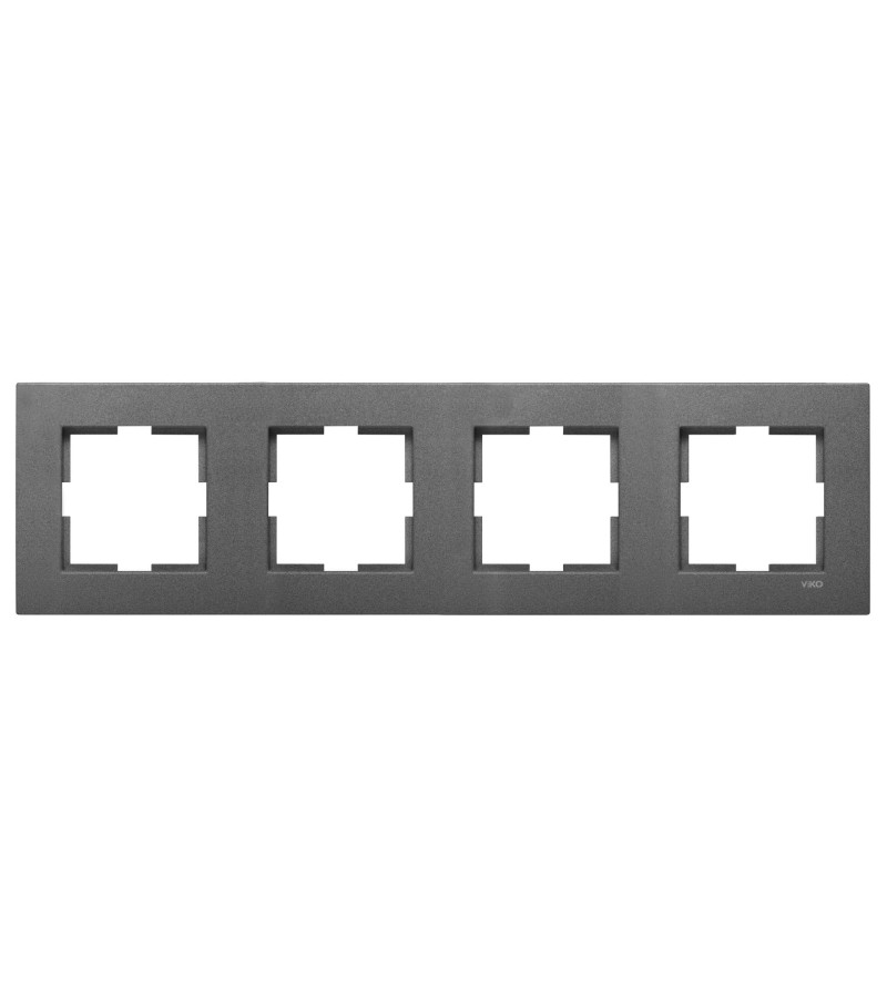 Выключатель-розетка край VIKO Novella Fume 4 вертикальный