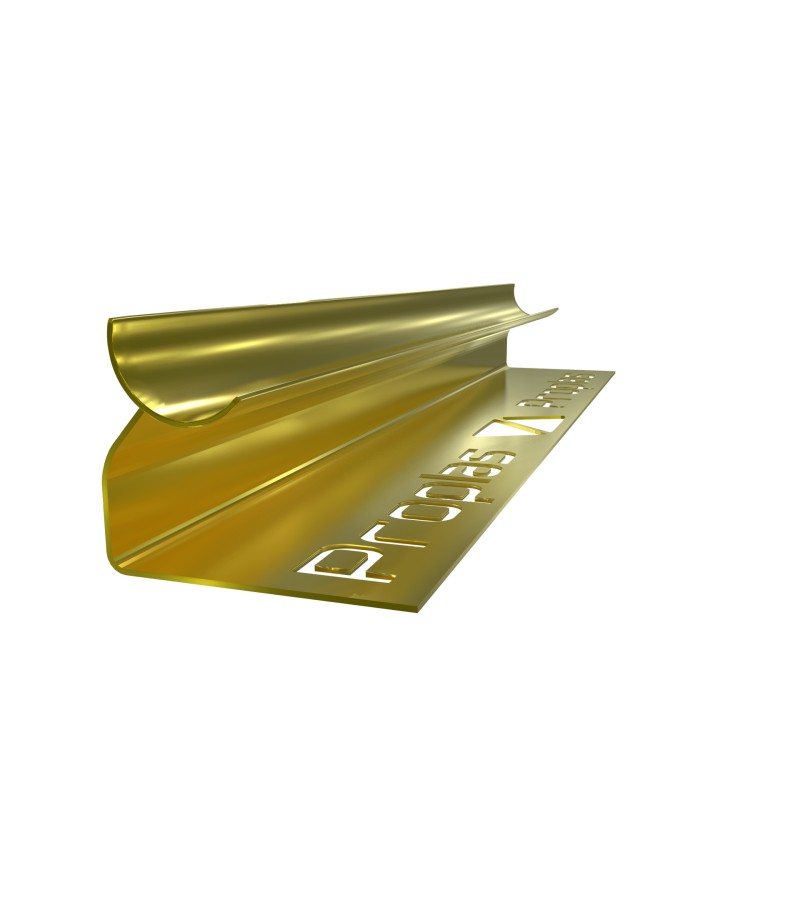 ალუმინის  შიგა  კუთხე  კაფელის   10მმ  2,7მ  ოქროსფერი   მწარ.  PROPLAST 