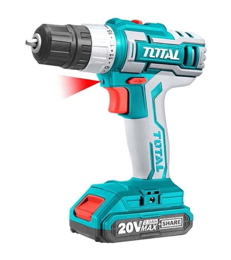 ხრახნდამჭერი  20V (ელემენტით) Li-ion P20S  400-1500 ბრ/წთ  #TDLI20024   TOTAL