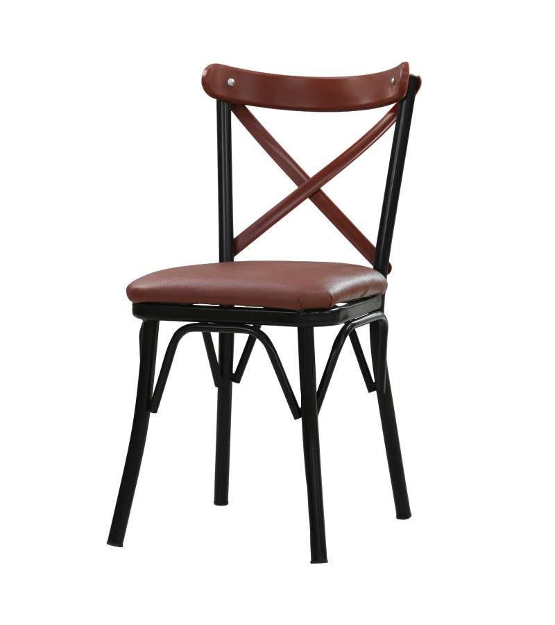 სკამი  CAPRAZ  DOSEMELI  ფერი. SIYAH / KAHVE   მწარ.  PARLAYAN KOC 