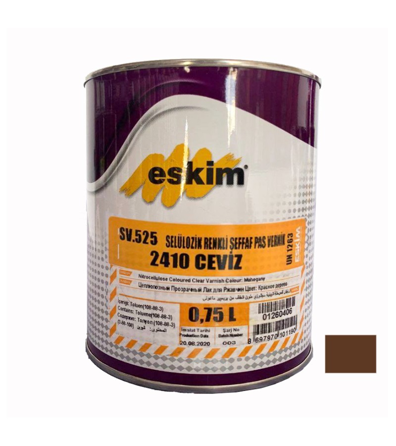 ლაქი ფერადი Eskim PAS Vernik  (2410) Ceviz   2.5ლტ