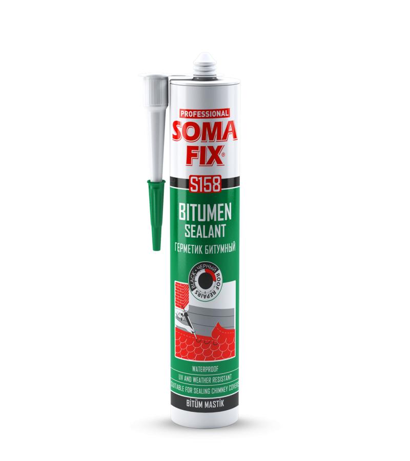 ბიტუმის ჰერმეტიკი   BITUMEN SEALANT S158  310 მლ.    SomaFix 