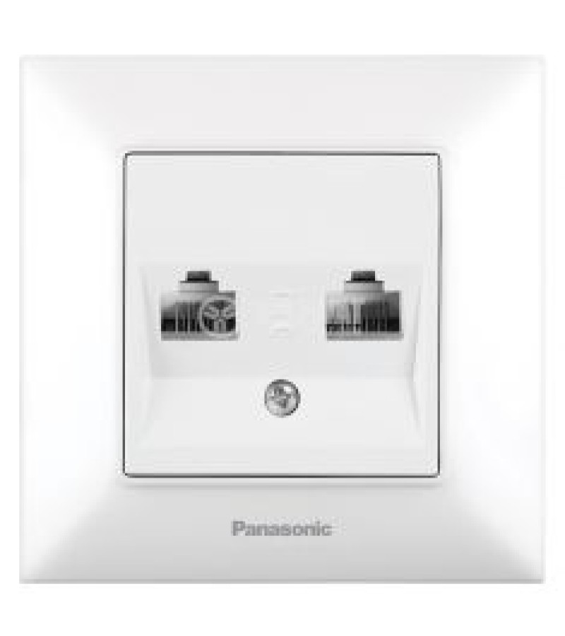 როზეტი  PANASONIC ARKEDIA SLIM  კომპ. 2-ნი  IKILI Data  თეთრი