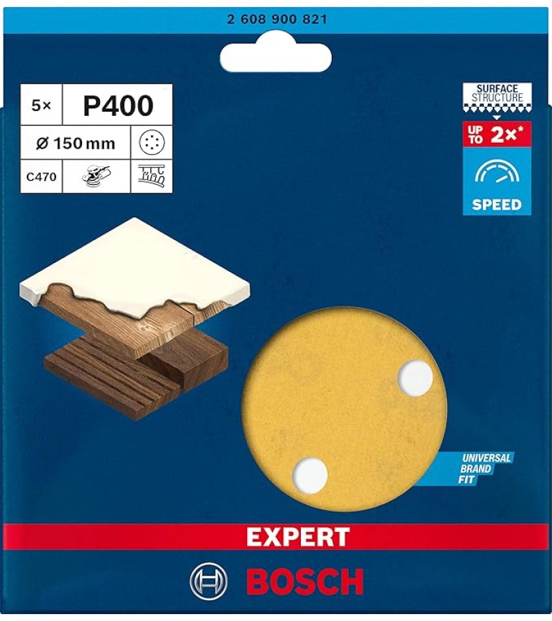 ზუმფარა რგოლი დასაწებებელი (5ც) 150 მმ  K400  #2608605093 მწარ. BOSCH