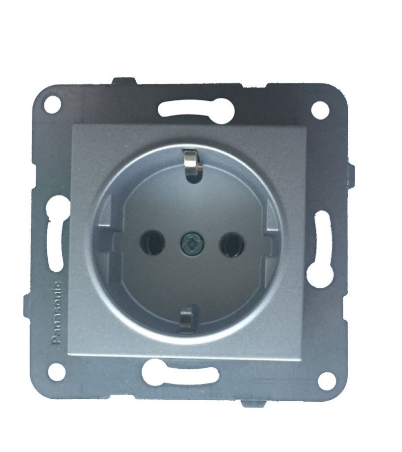 Розеточный механизм с заземлением KARRE PLUS SILVER WKTT02022SL-EU1 Panasonic