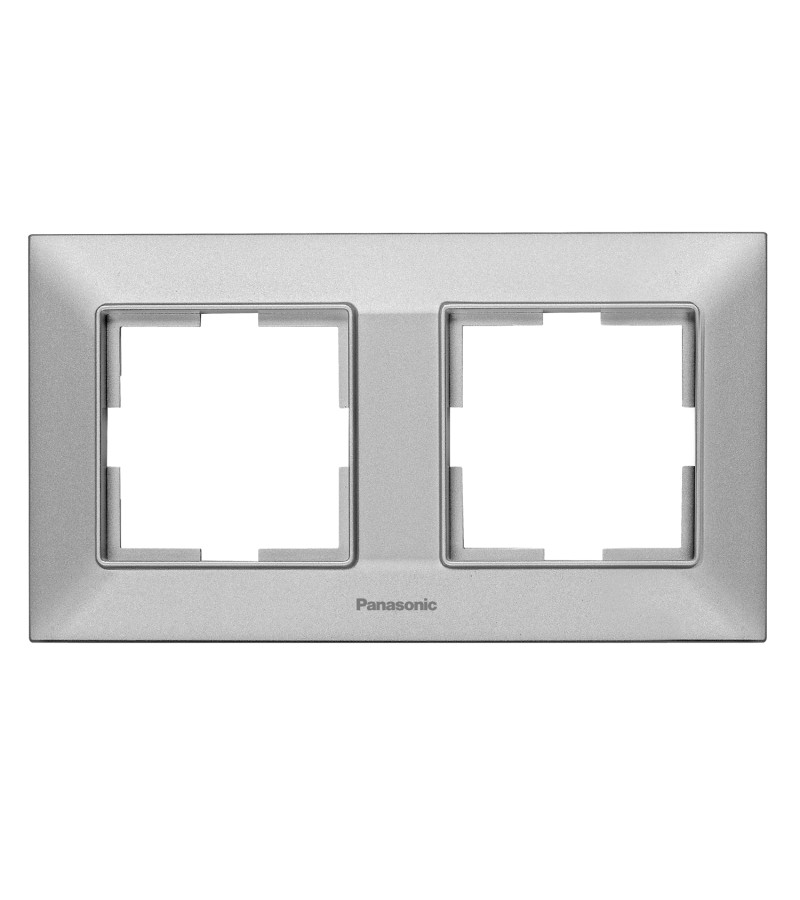 ჩამრთველ-როზეტის კანტი  Arkadia Slim 2-ნი  SILVER  WNTF08022SL-EU1 Panasonic