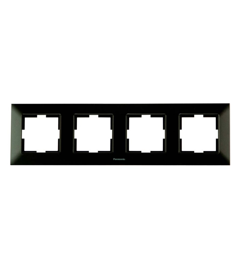 ჩამრთველ-როზეტის კანტი  Arkadia Slim 4-ნი  BLACK  WNTF08042BL-EU1  Panasonic