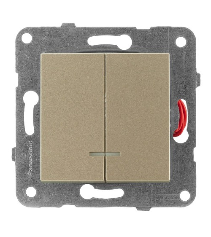 გადამრთველის მექანიზმი  2-ნი  KARRE  PLUS  BRONZ განათებით  WKTT00102BR-EU1  Panasonic