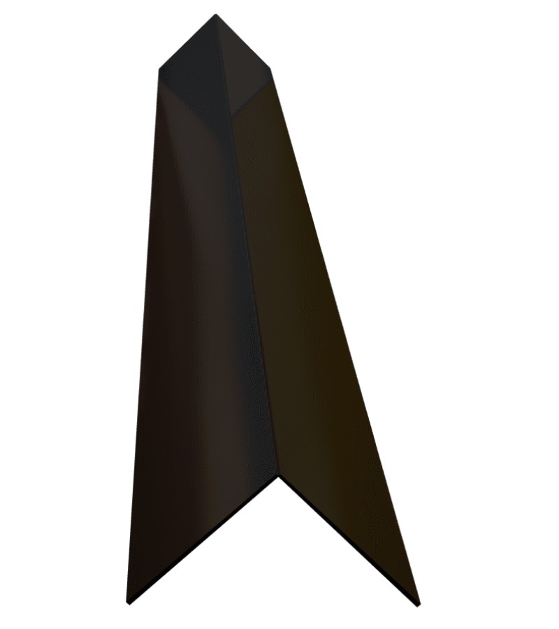 ალუმინის კუთხე  25მმ  2,7მ  ფერი. SIYAH   მწარ.  PROPLAST 