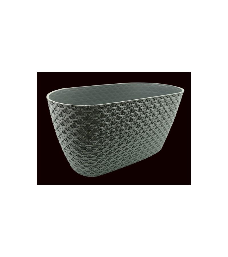 ქოთანი პლასტმასის  450 KNIT POT NO:4   4ლ  ფერი. KAHVE    Elif Plastic