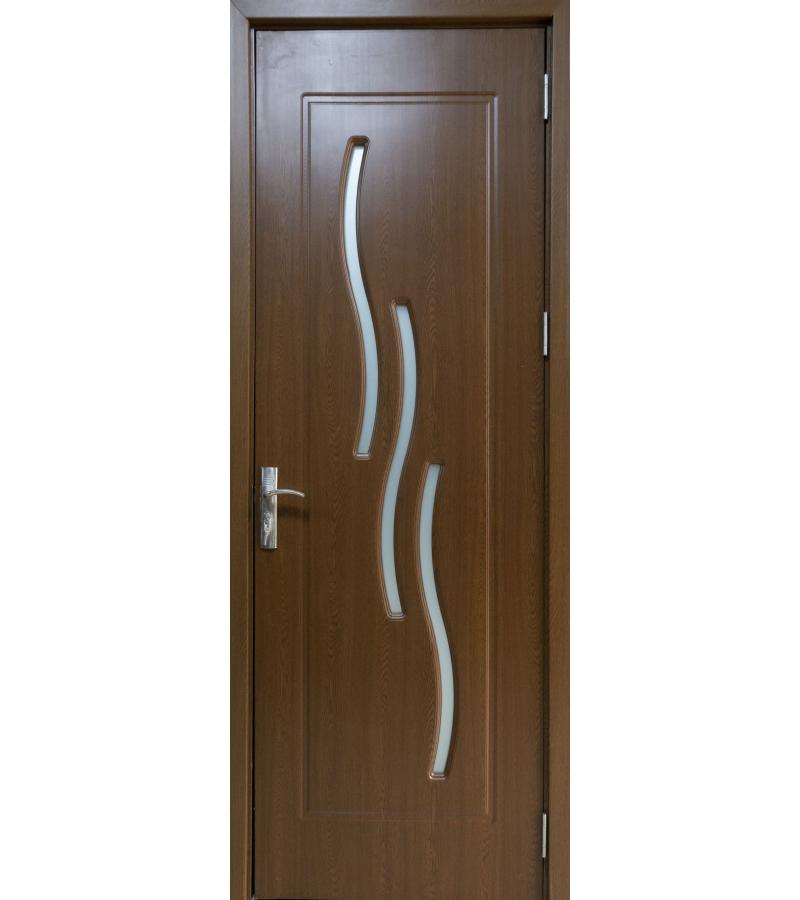 door with glass  OP-092 Size  215*75*4 color  OAK  (1-3)