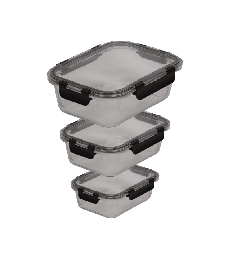 Glass container 3 pcs RQBL-195-3