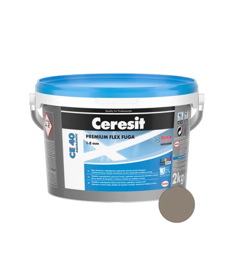 Fuga CE40 2 кг водонепроницаемый (серый 12) CERESIT
