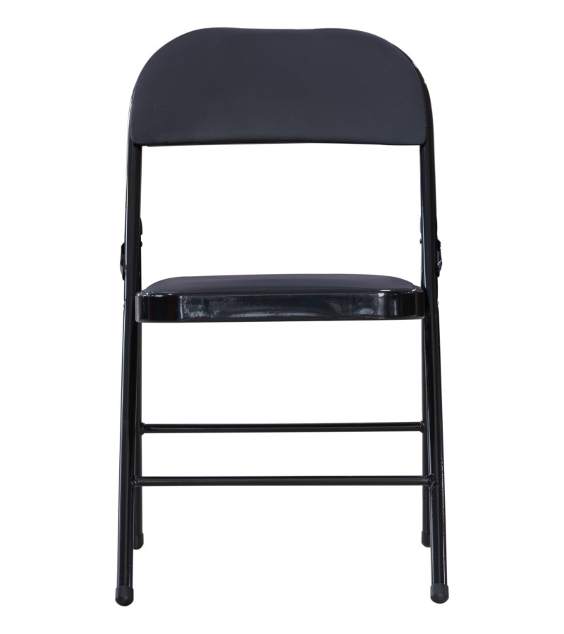 Black folding chair #RCJJ-1