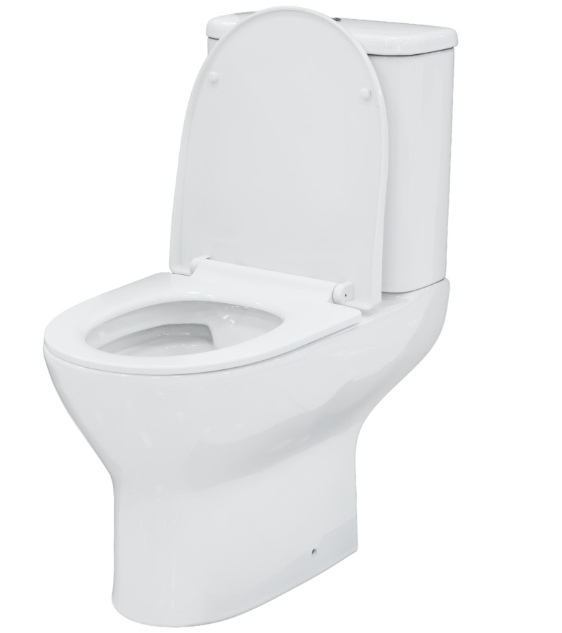 Toilet with tank, mechanism, lid XFH-014