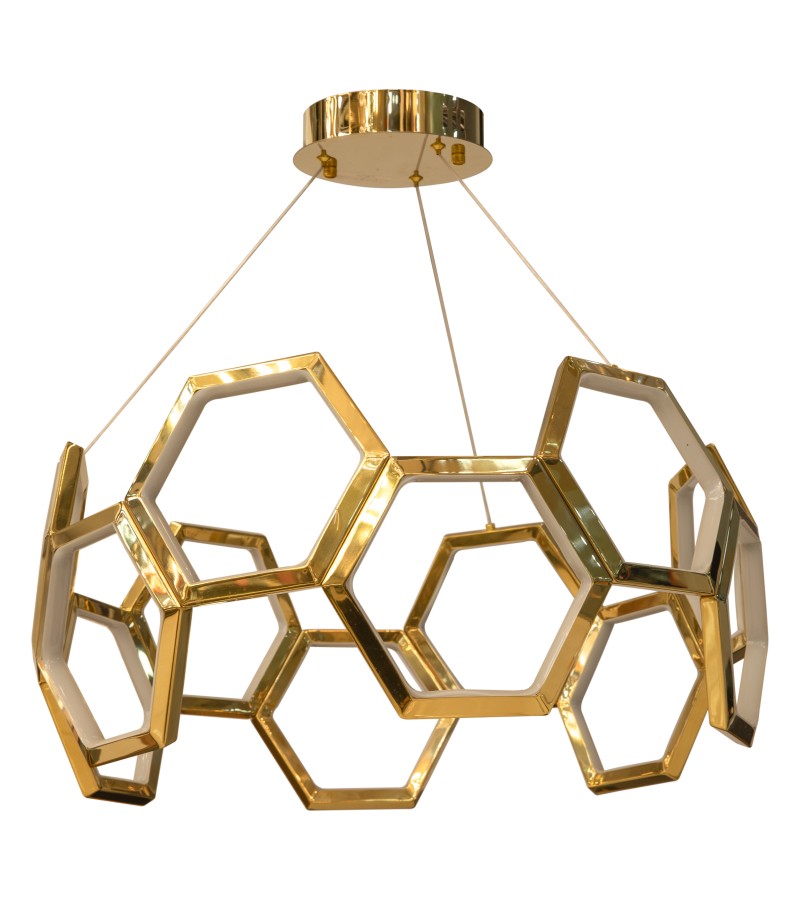 Люстра светодиодная ГЗМК-Д230320-Д600 цветная. ЗОЛОТО