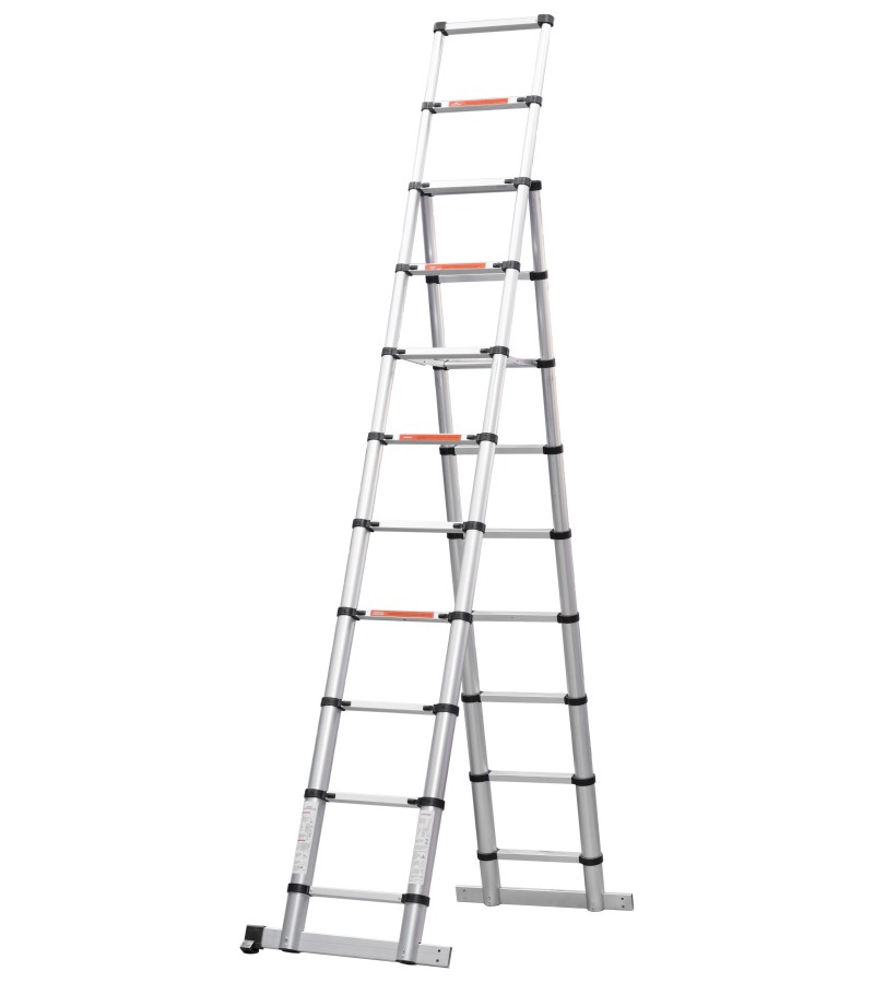 Aluminum telescopic ladder #WG600-580A 3.2+2.60 meters DELTA