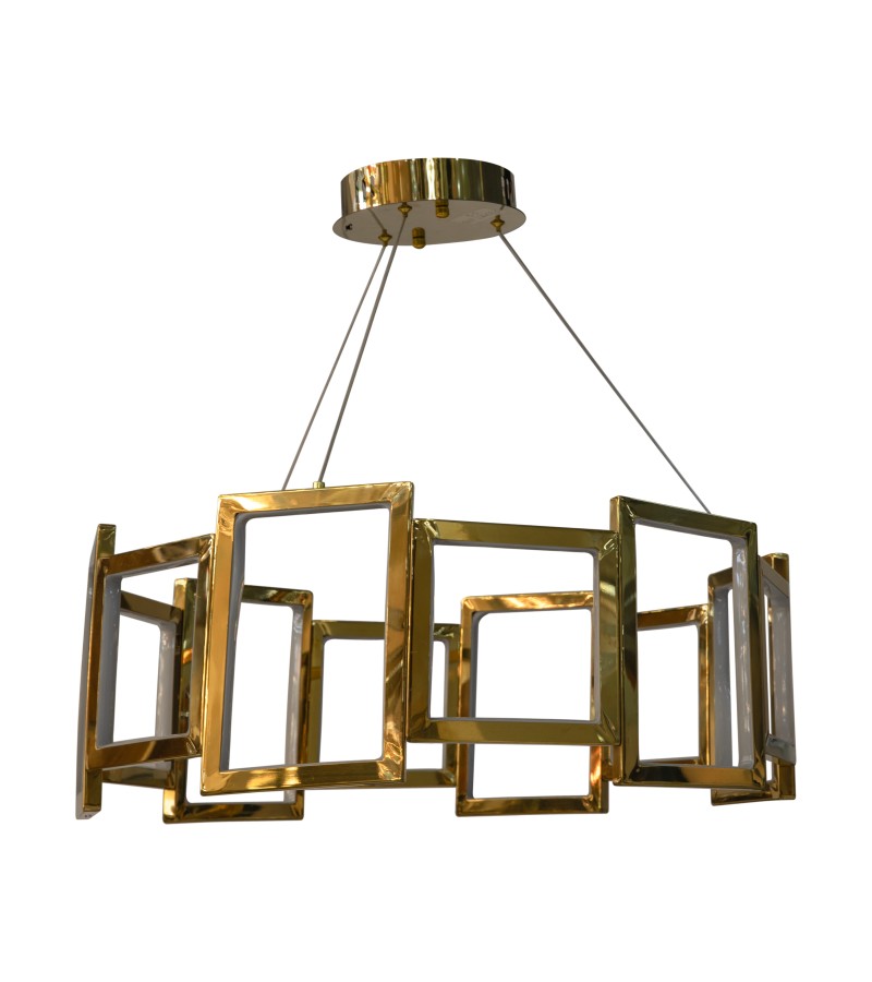 Люстра светодиодная ГЗМК-Д230411-Д600 цветная. ЗОЛОТО