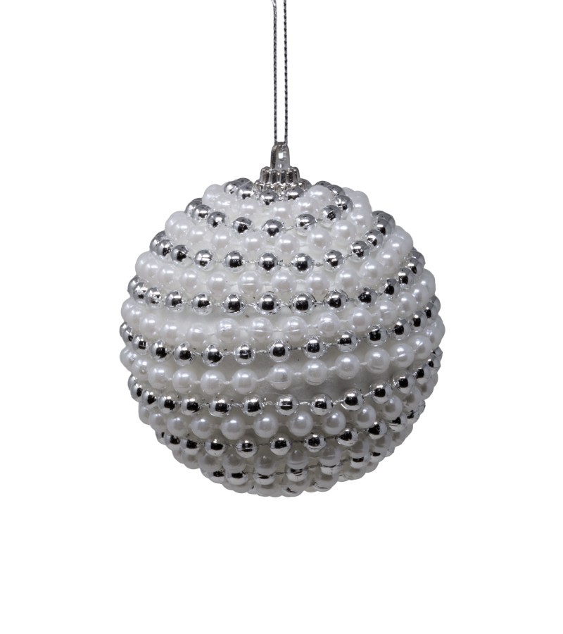 Новогодний шар-игрушка 3 шт 8 см LILI-A2-31822W+S8