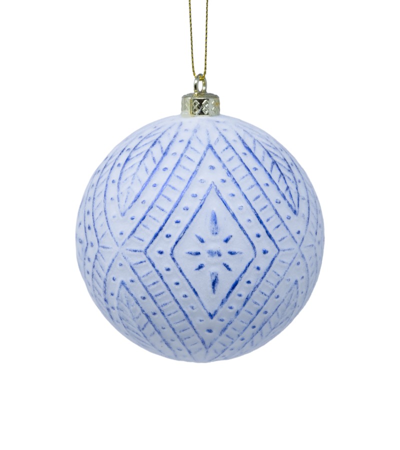 Новогодний шар-игрушка 2 шт 10 см LILI-A2-16008W+B10