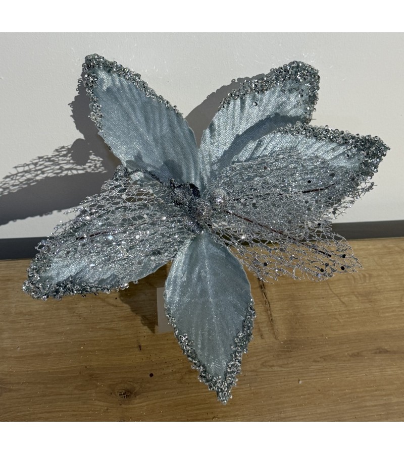 Новогодний аксессуар-цветок LILI-HD23-11 27 см