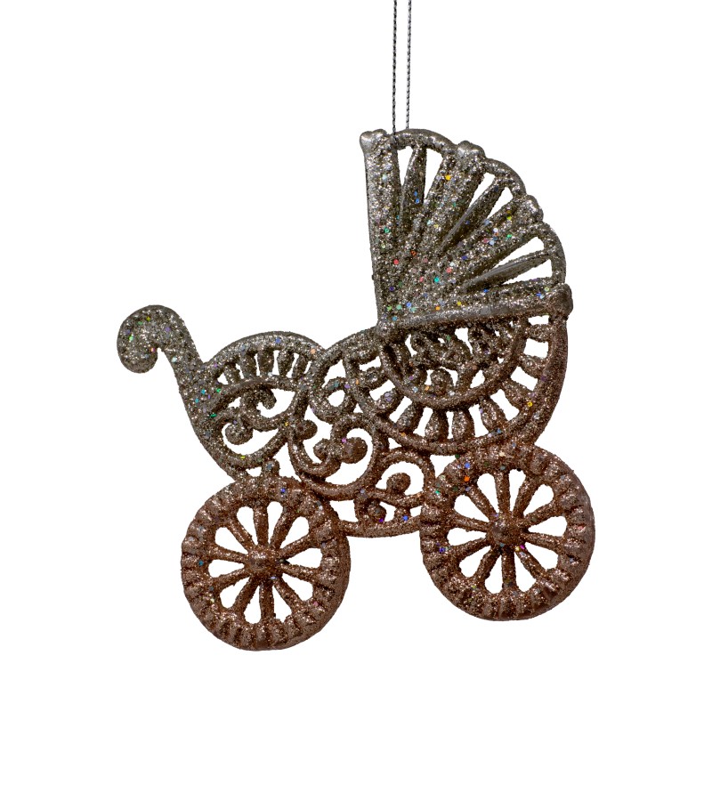 Новогодняя игрушка-коляска WXSD-32526