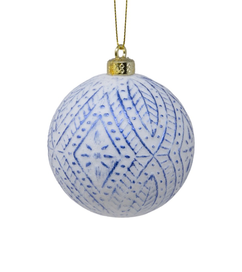 Новогодний шар-игрушка 3 шт 8 см LILI-A2-16008W+B8