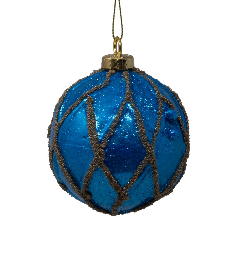 Новогодняя игрушка-шар 3 шт 8 см LILI-A3-52276DB8