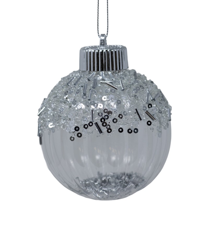 Новогодний шар-игрушка 3 шт 8 см LILI-A3-10042S8