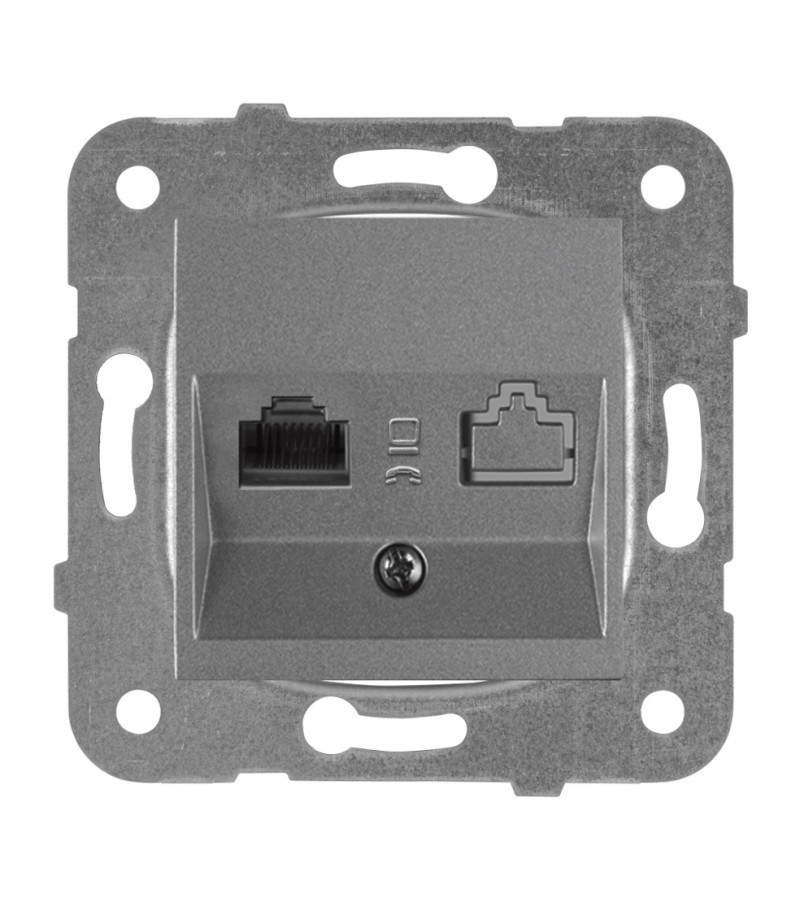 Rosette Mechanism PC CAT6 KARRE PLUS FUME WKTT04052DG-EU1 Panasonic
