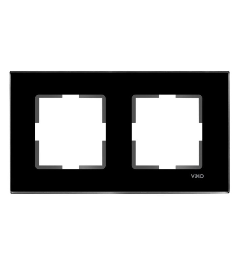 Switch-rosette edge glass NOVELLA BLACK 2 92192272 PANASONIC