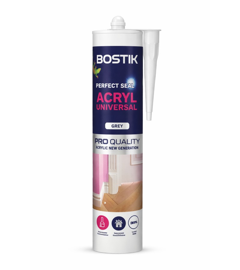 აკრილის მასტიკა Universal Acrylic Sealant ნაცრისფერი 500 გრ  BOSTIK