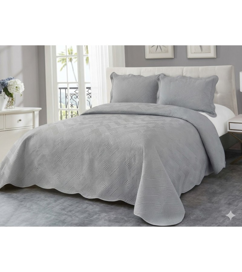 Bed cover DO-801 Color: GRAY Size: 250*230