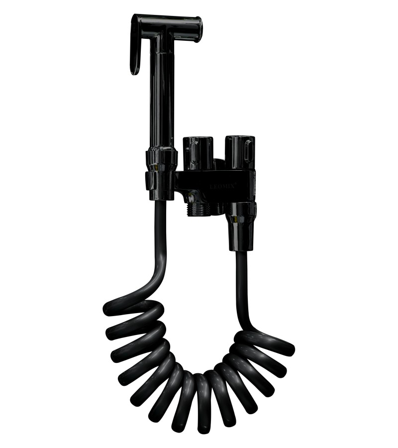 Bidet faucet LS-792BK with hose Color: black bitter. LEOMIX