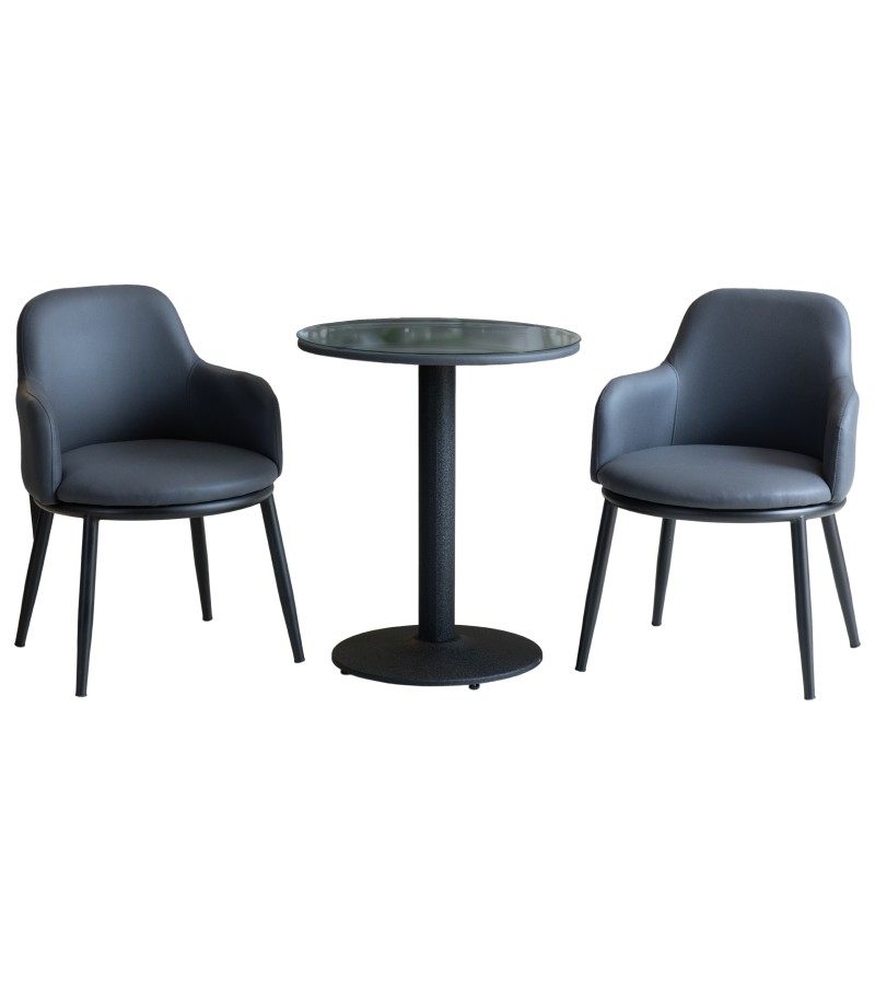 მაგიდა  2 სკამით ბეჟი  FSYJL-602  ფერი: GREY